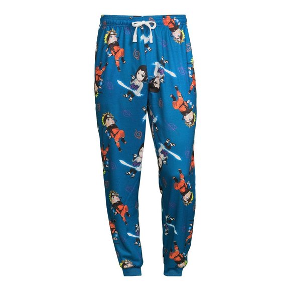 Naruto Shippuden Men's Adult Blue Sleep Joggers, S-2XL-Blue - Picture 5 of 5